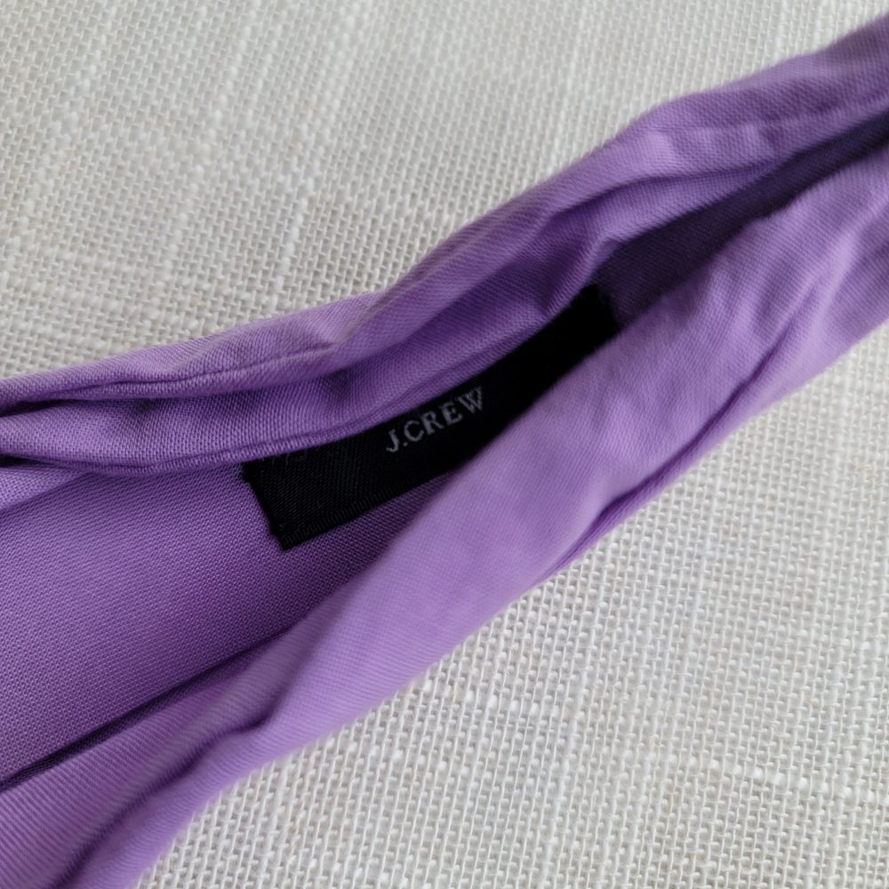 New! J Crew Purple Knotted Turban Cotton Headband NWT M1320 - Picture 3 of 5